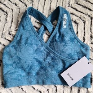 Gymshark Blue Adapt Camo Seamless Sports Bra